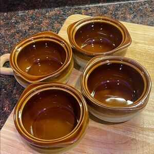 REGO soup bowls - Set of 4 Brown Ceramic Soup Bowls